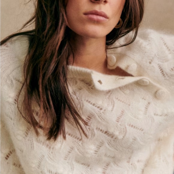 Sezane Poppy Jumper Ecru XS - Picture 2 of 5